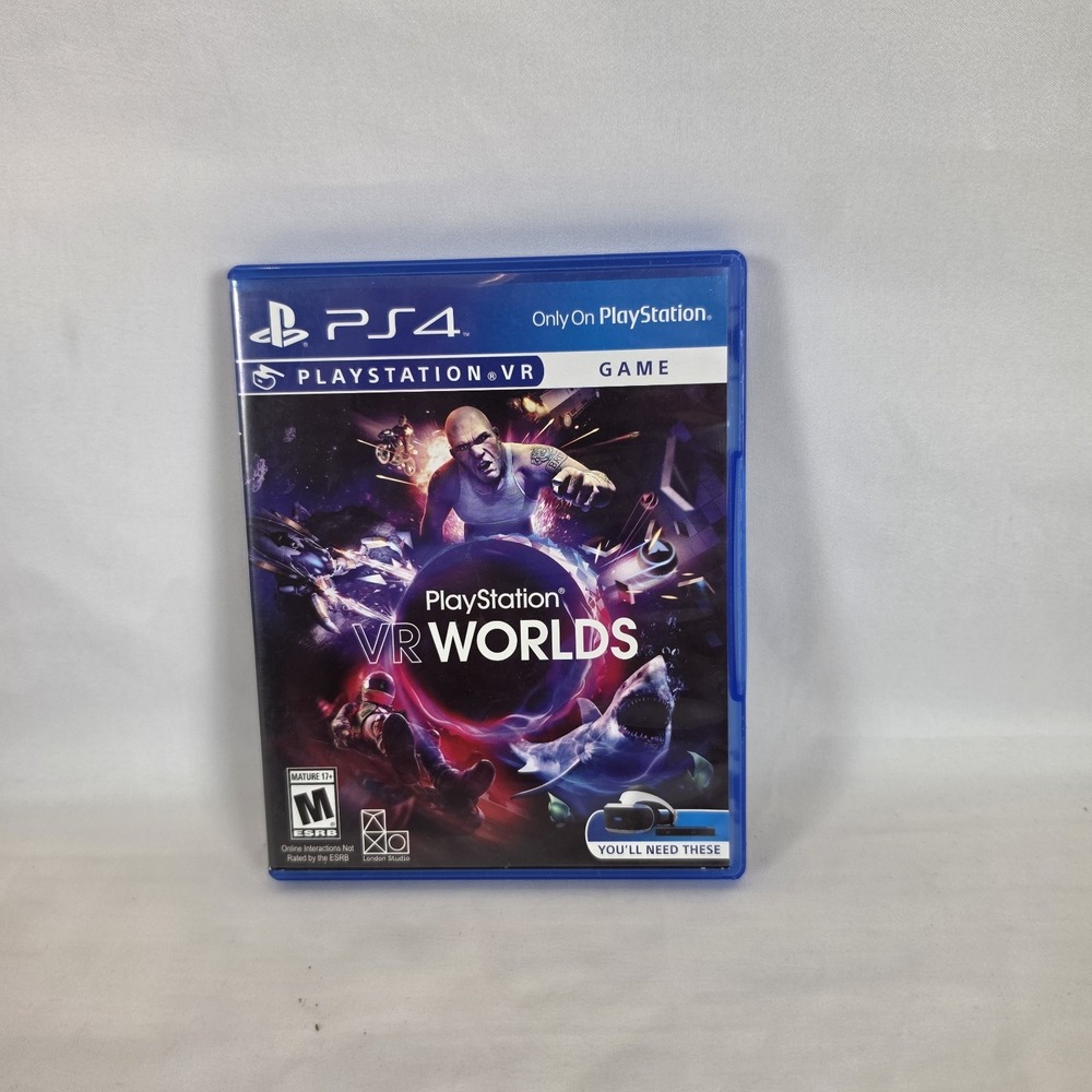 PlayStation VR Worlds Sony PS4 PSVR Game Complete CIB Tested Clean Disc VR Only
